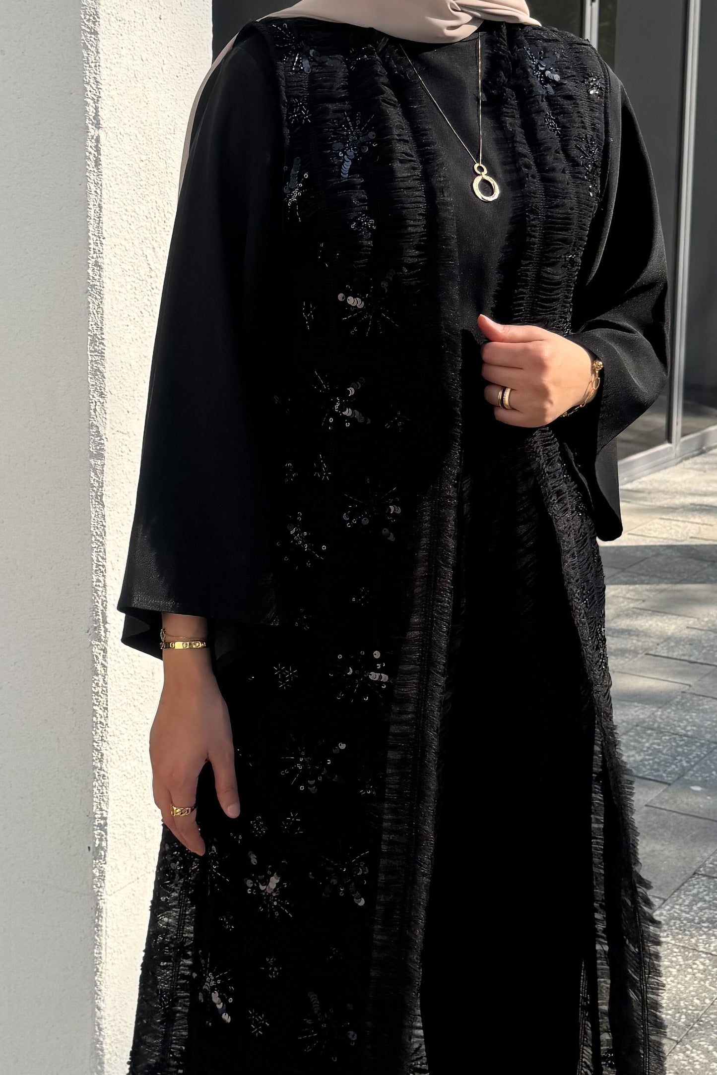 Embellished Chiffon Stones Vest