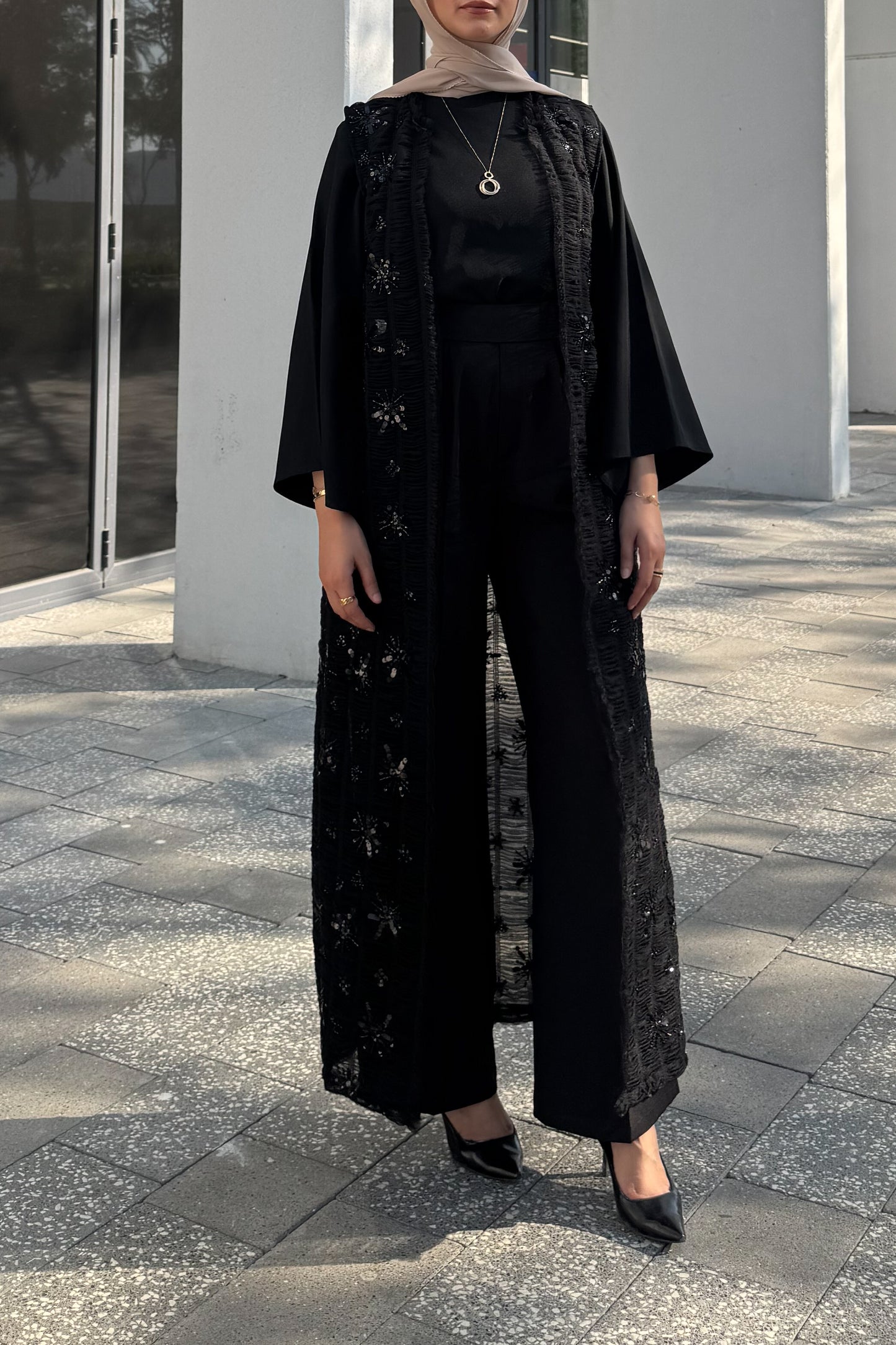Embellished Chiffon Stones Vest