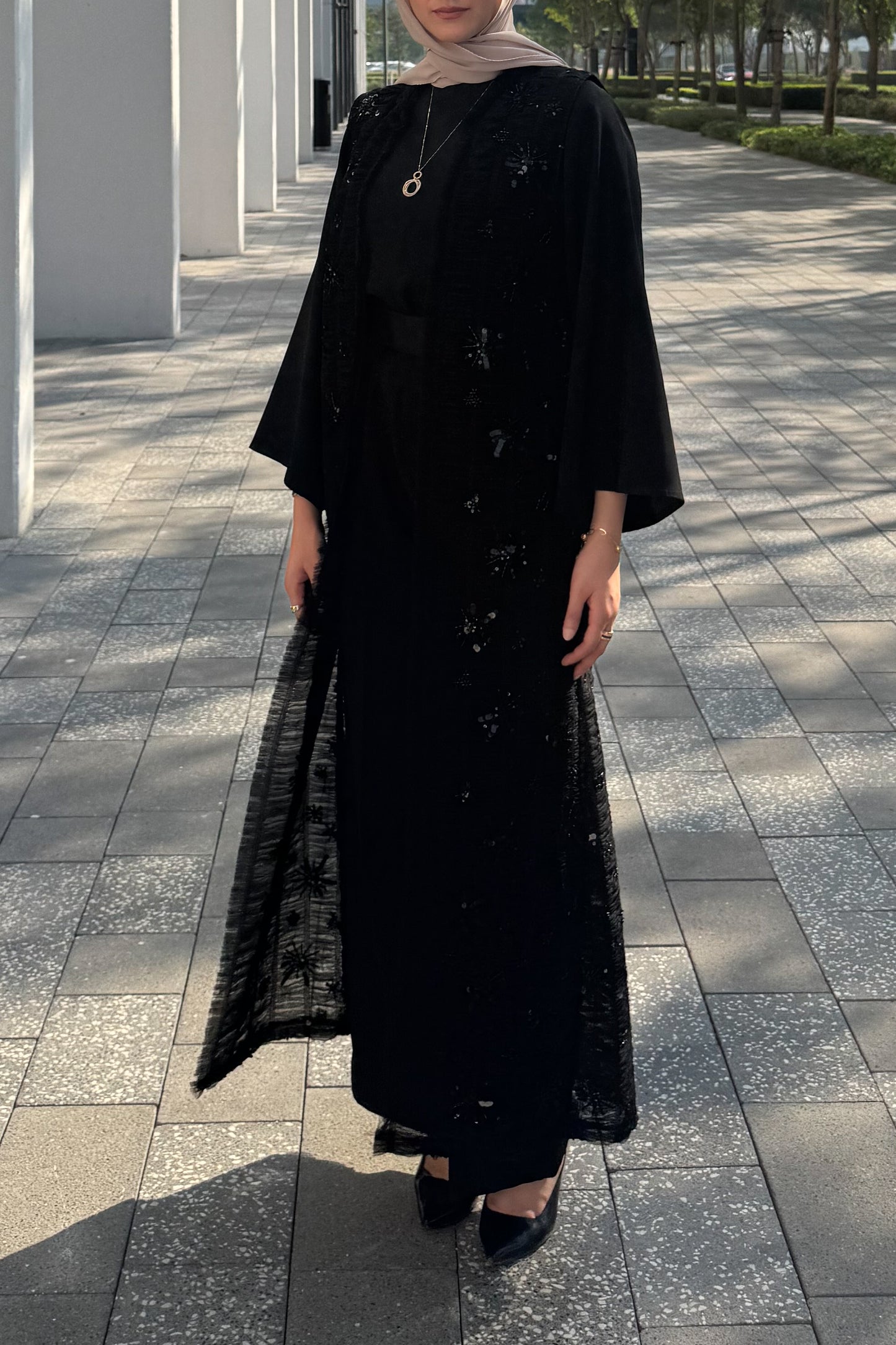 Embellished Chiffon Stones Vest