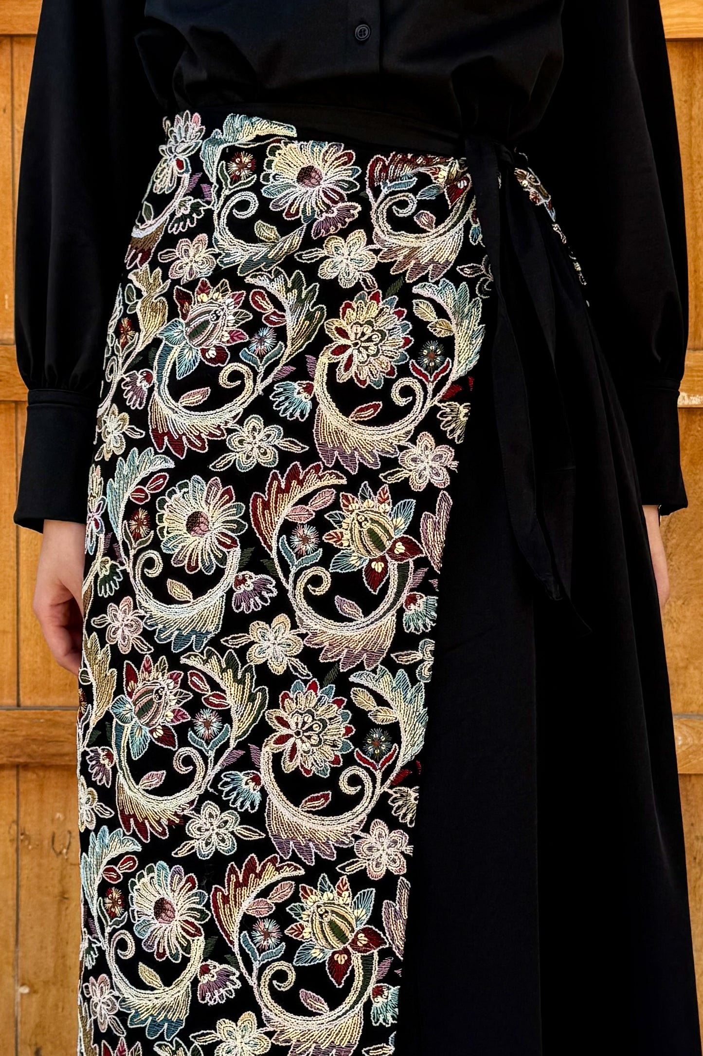 Embroidered Overlay Dress