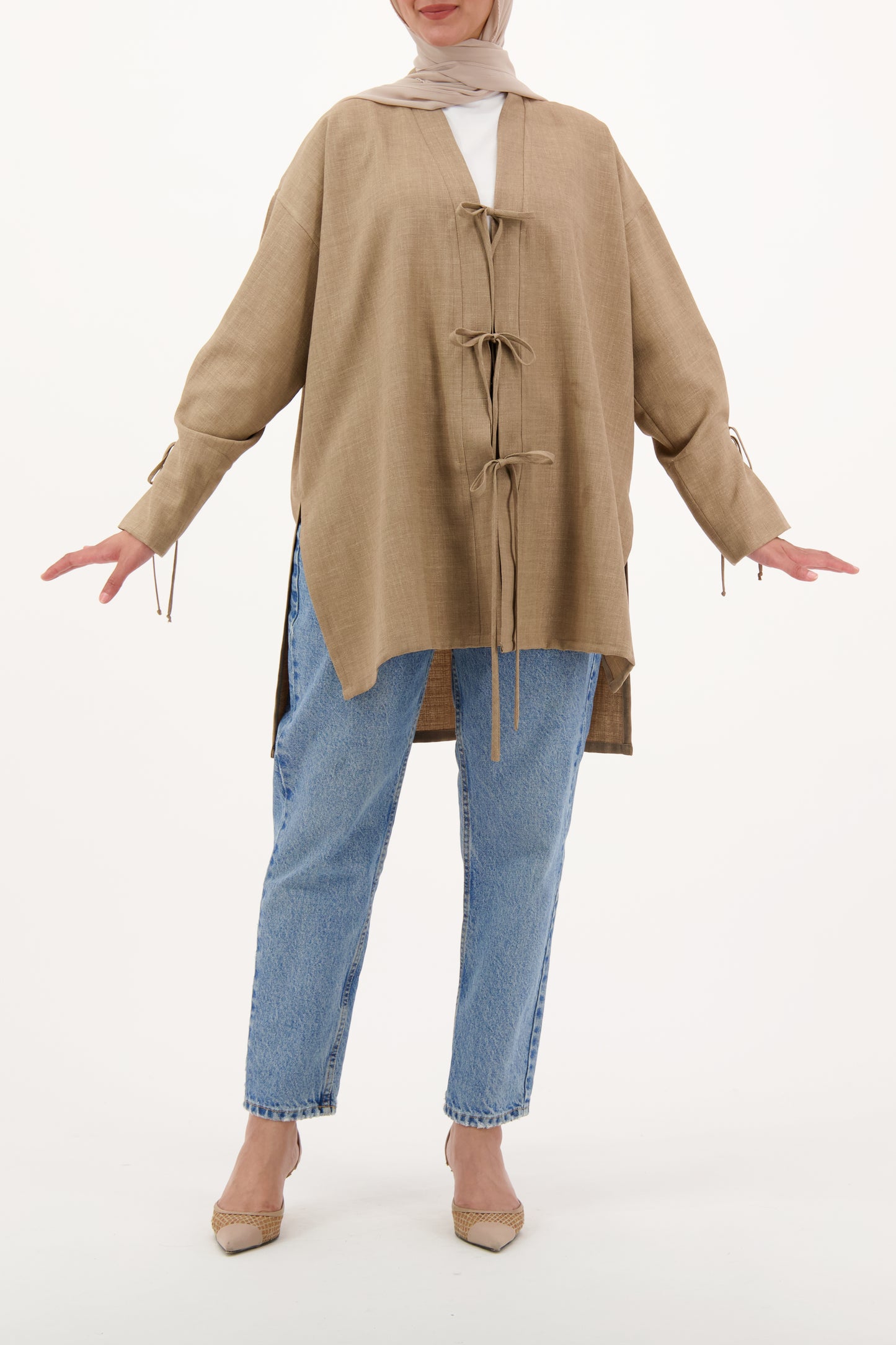 Cinnamon Bowknot Blouse