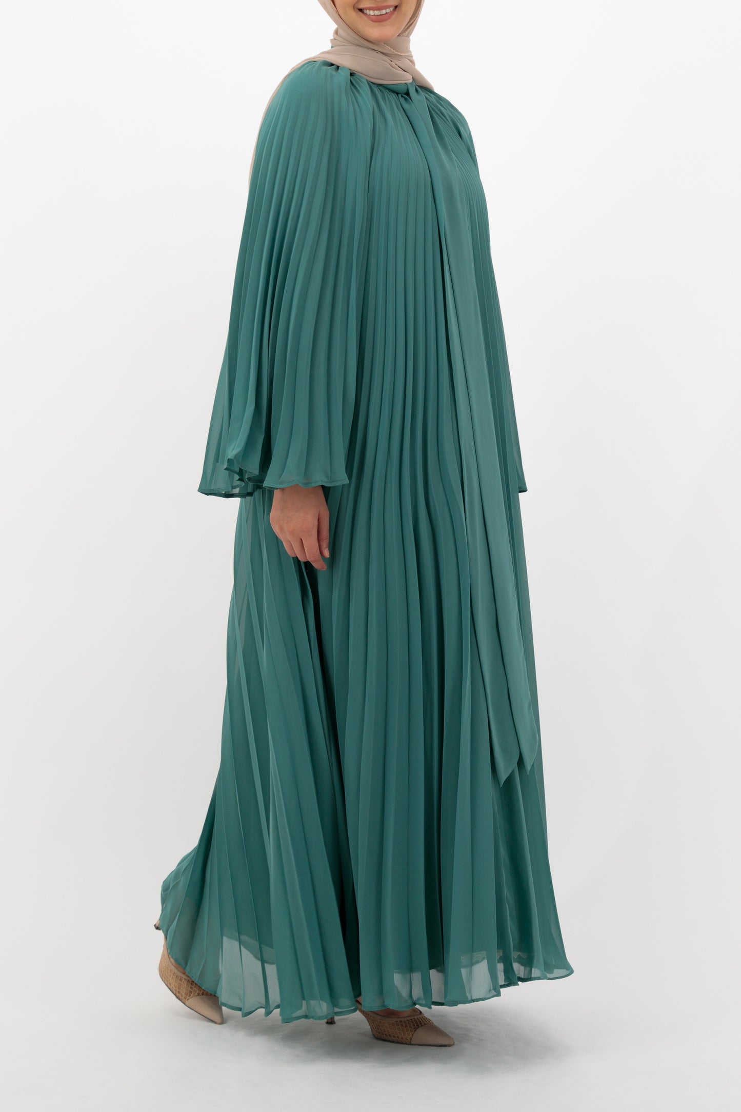 Pleated_Green_Dress