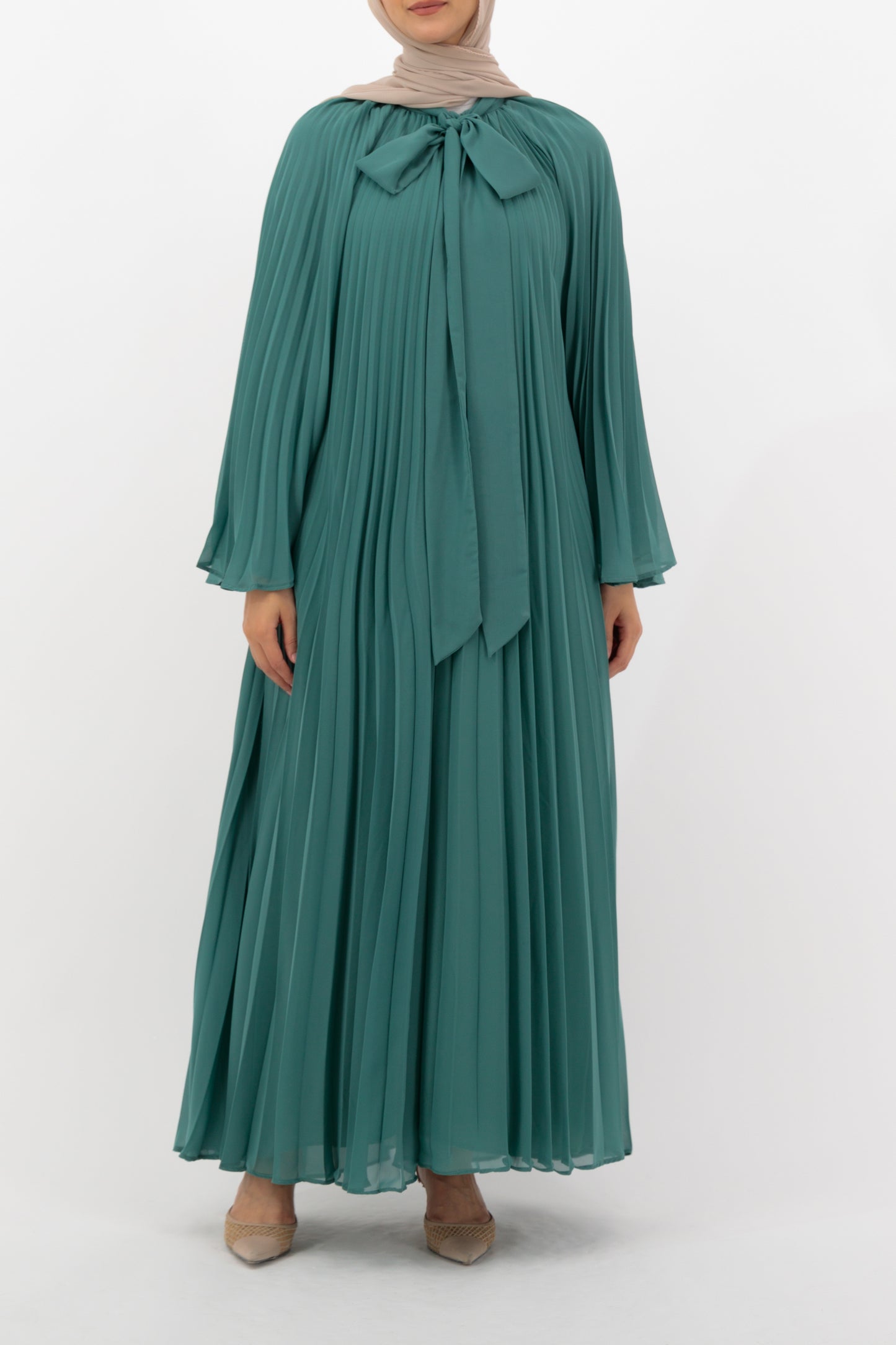 Pleated_Green_Dress