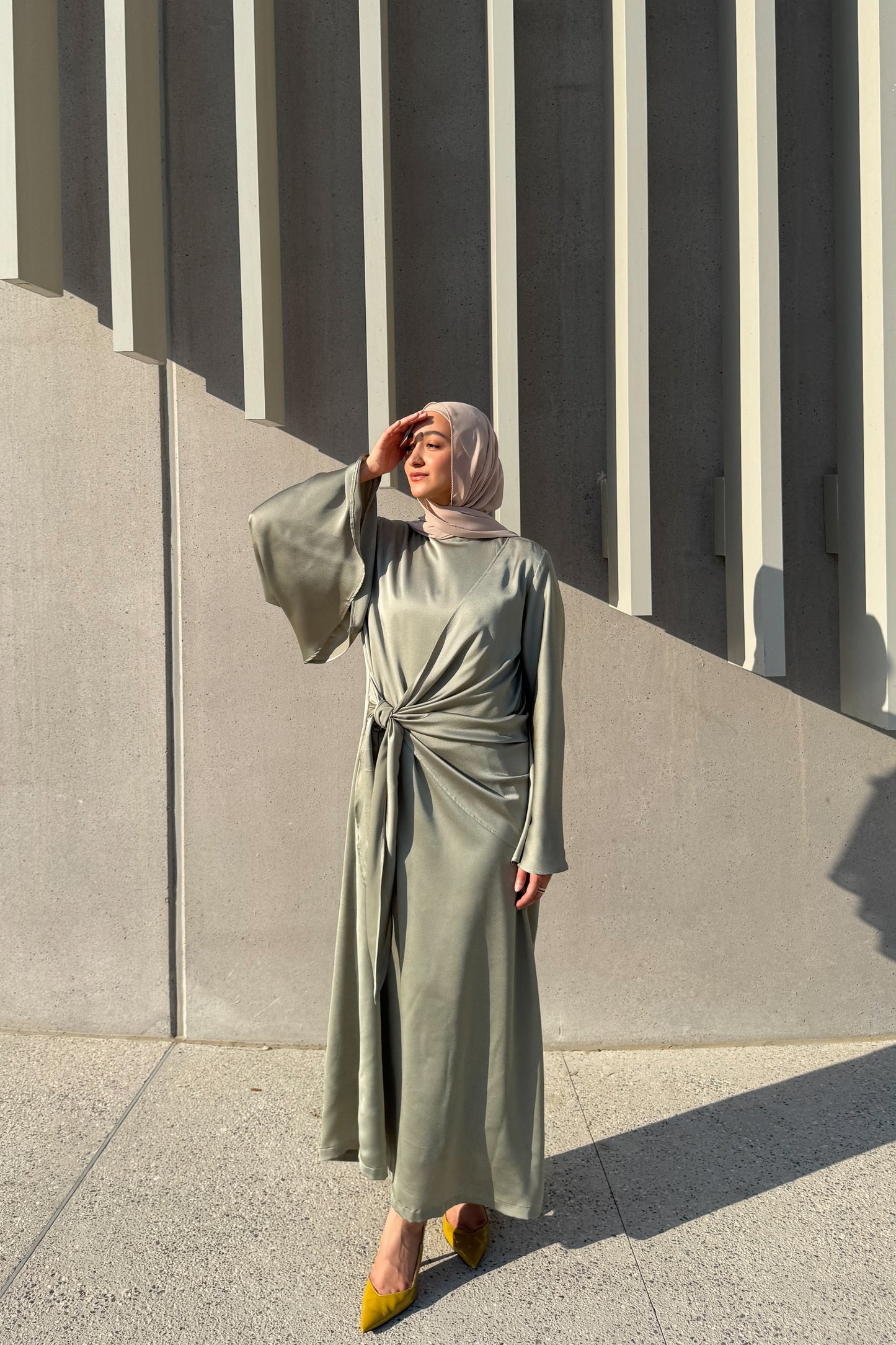 Side-Tie Smooth Dress