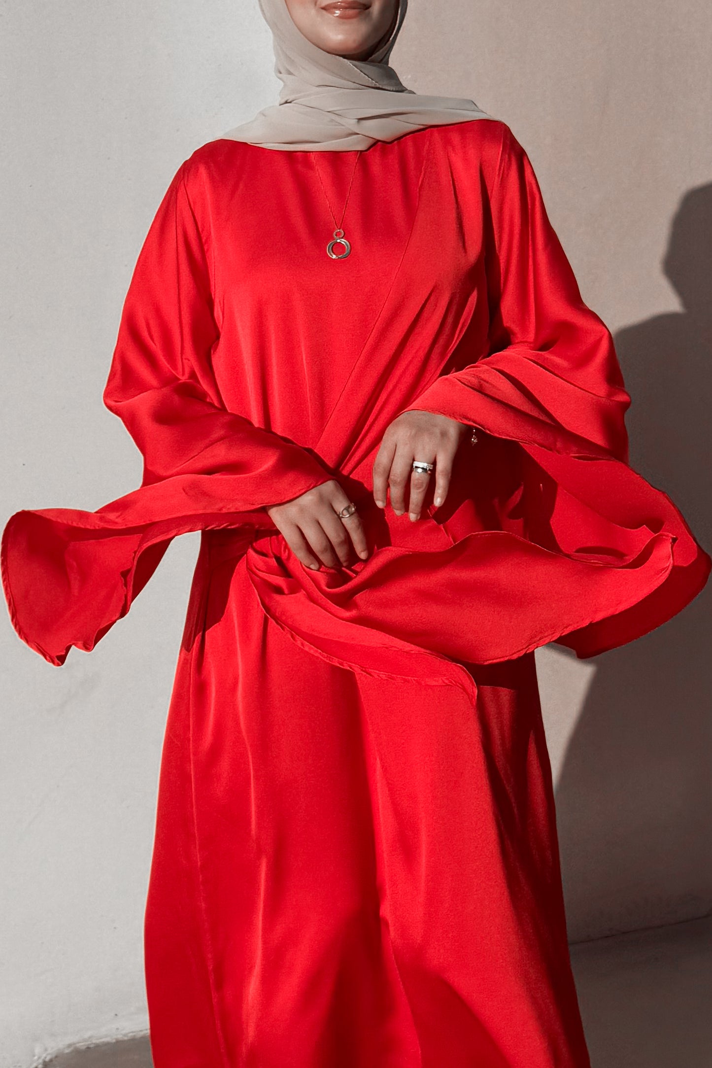 Side-Tie Smooth Dress