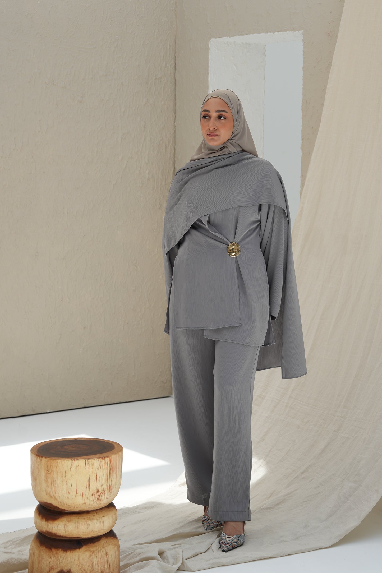 Scarf-Drape Co-ords - Mist Sage