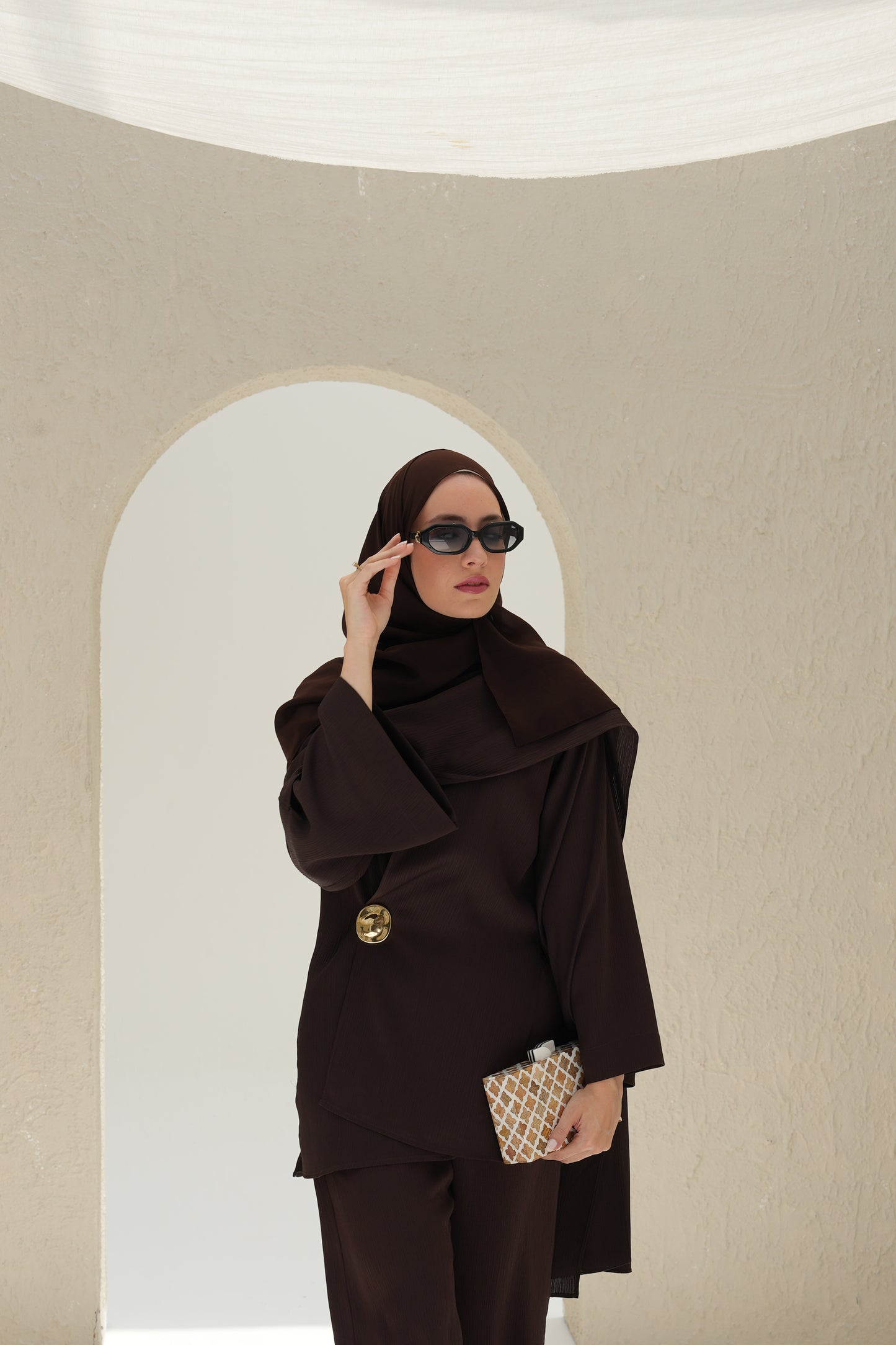 Scarf-Drape Co-ords - Chocolate