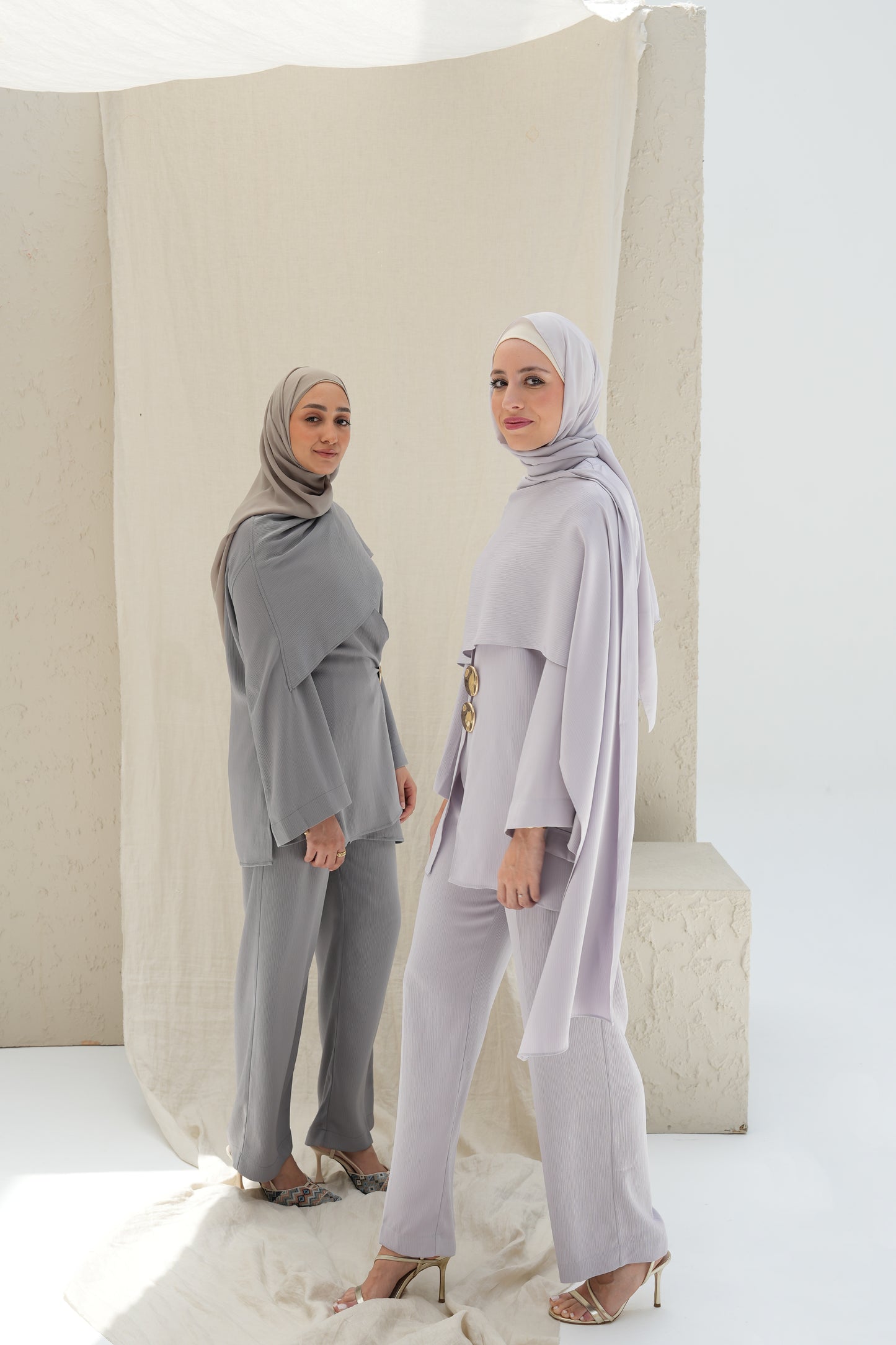 Scarf-Drape Co-ords - Lilac