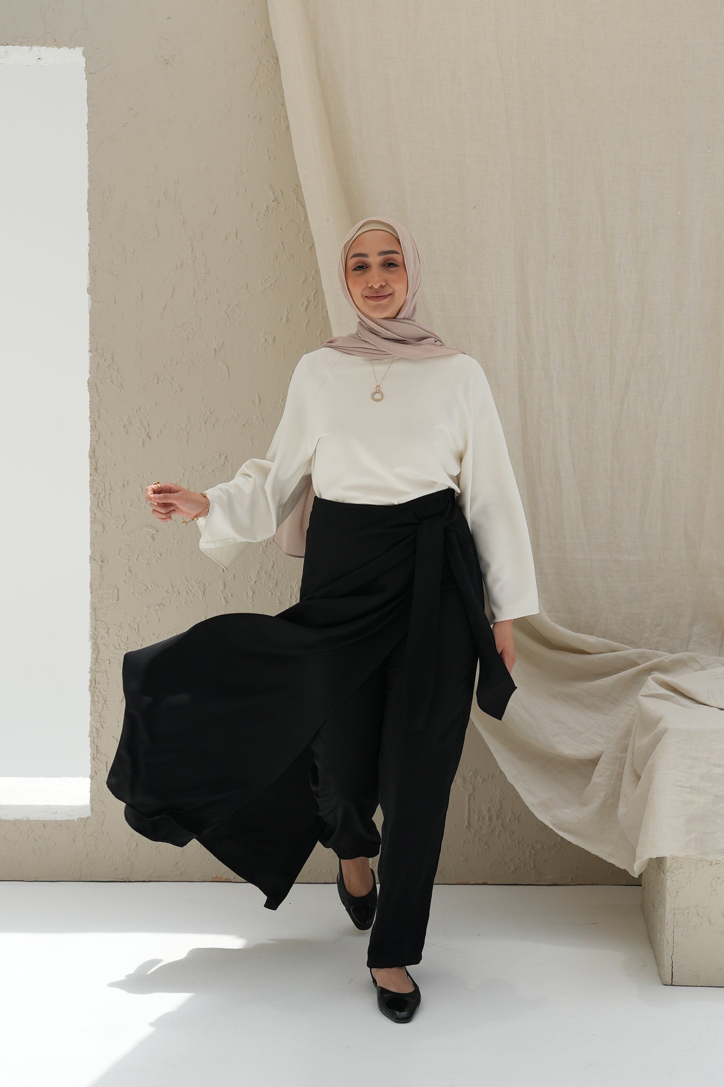 Skirted Trousers - Black