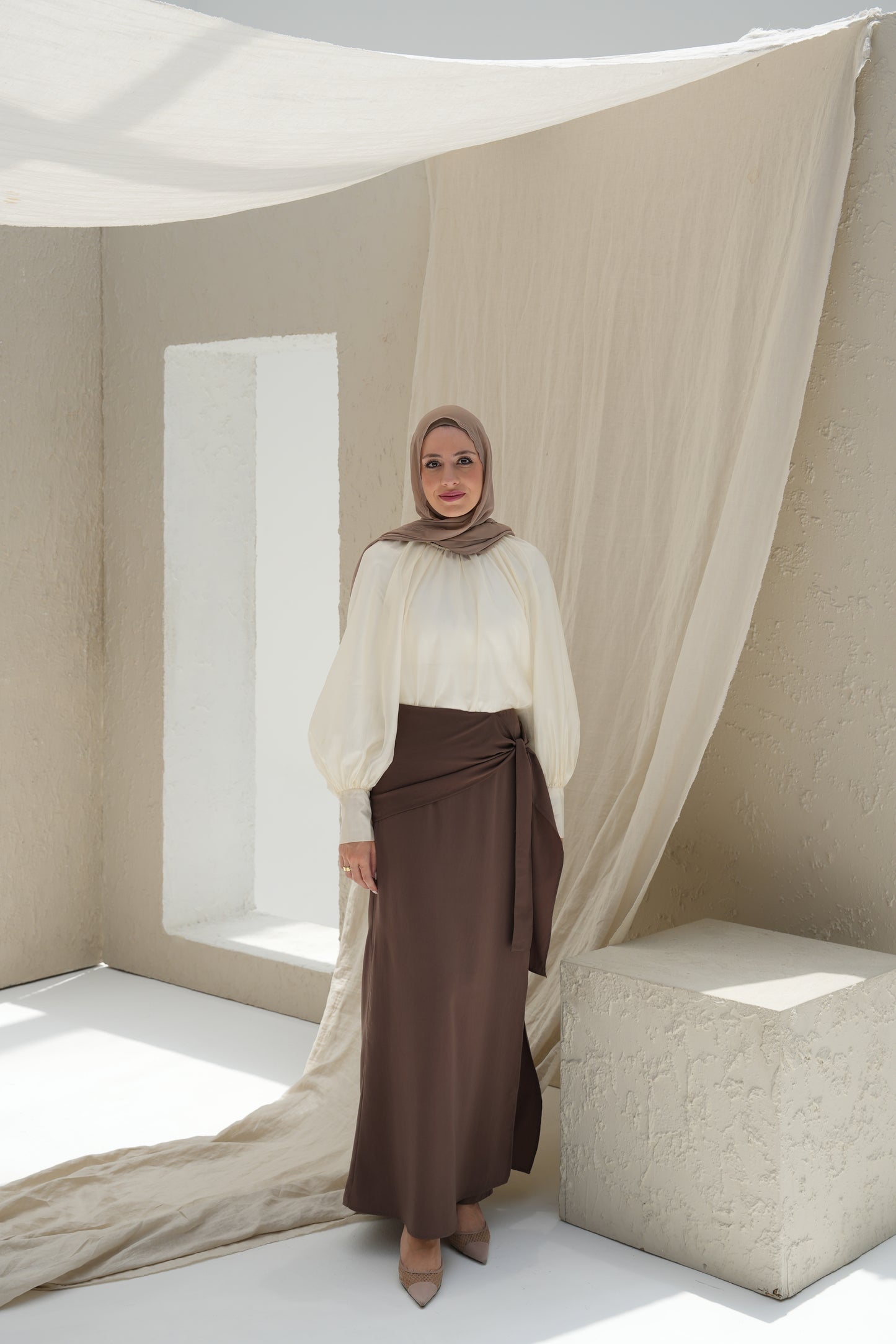 Skirted Trousers - Mocha