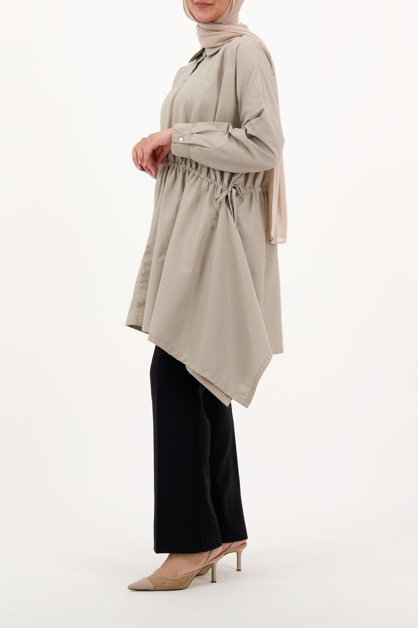 Ruched Drawstring Tunic