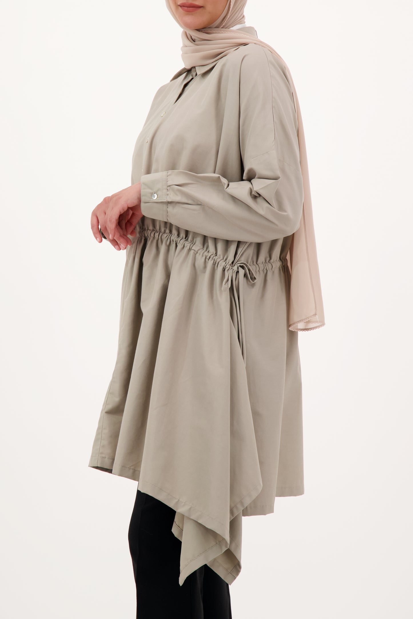 Ruched Drawstring Tunic