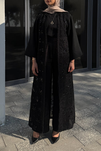 Embellished Chiffon Stones Vest