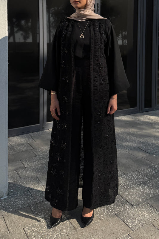 Embellished Chiffon Stones Vest