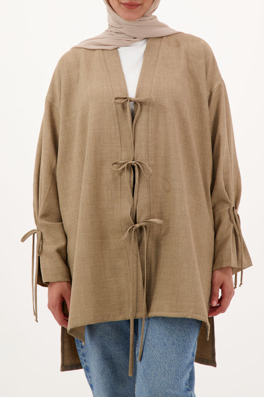 Cinnamon Bowknot Blouse