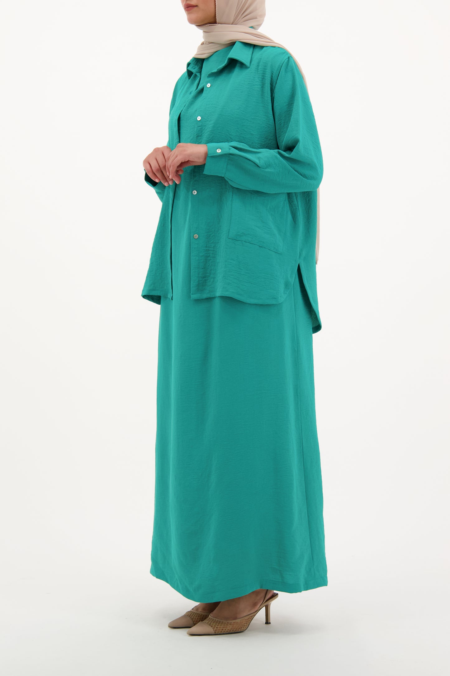 Layered Shirt Dress