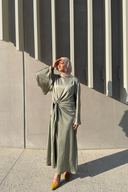 Side-Tie Smooth Dress