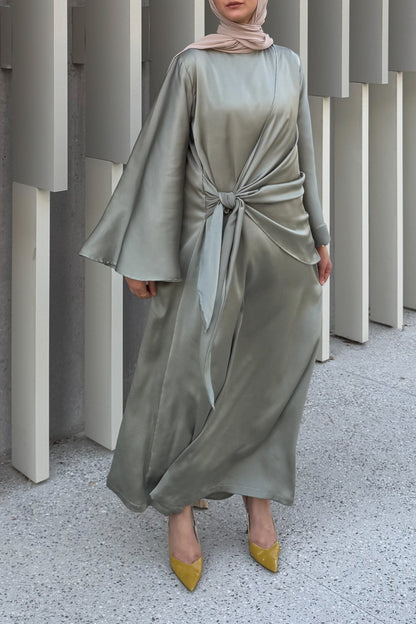 Side-Tie Smooth Dress