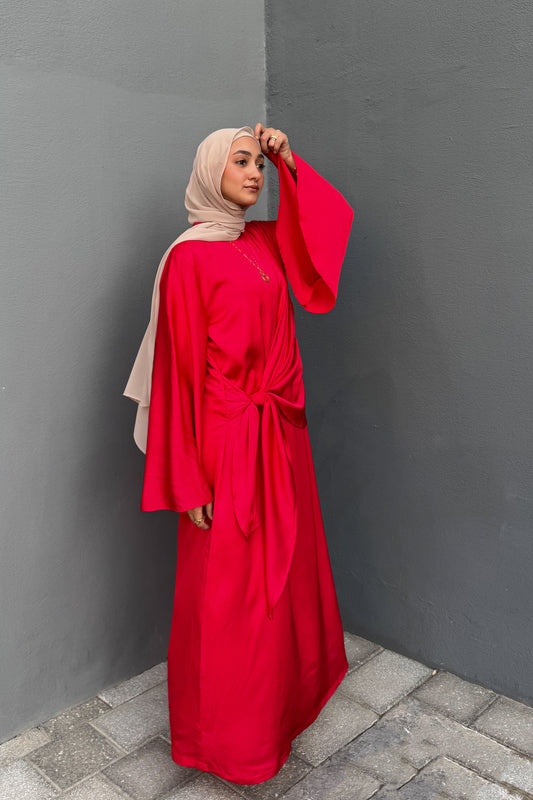 Side-Tie Smooth Dress