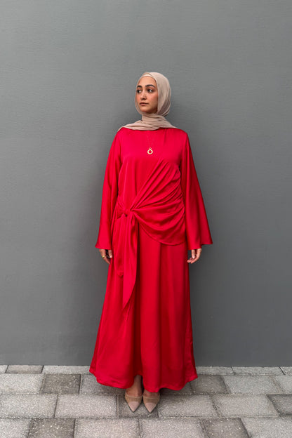 Side-Tie Smooth Dress