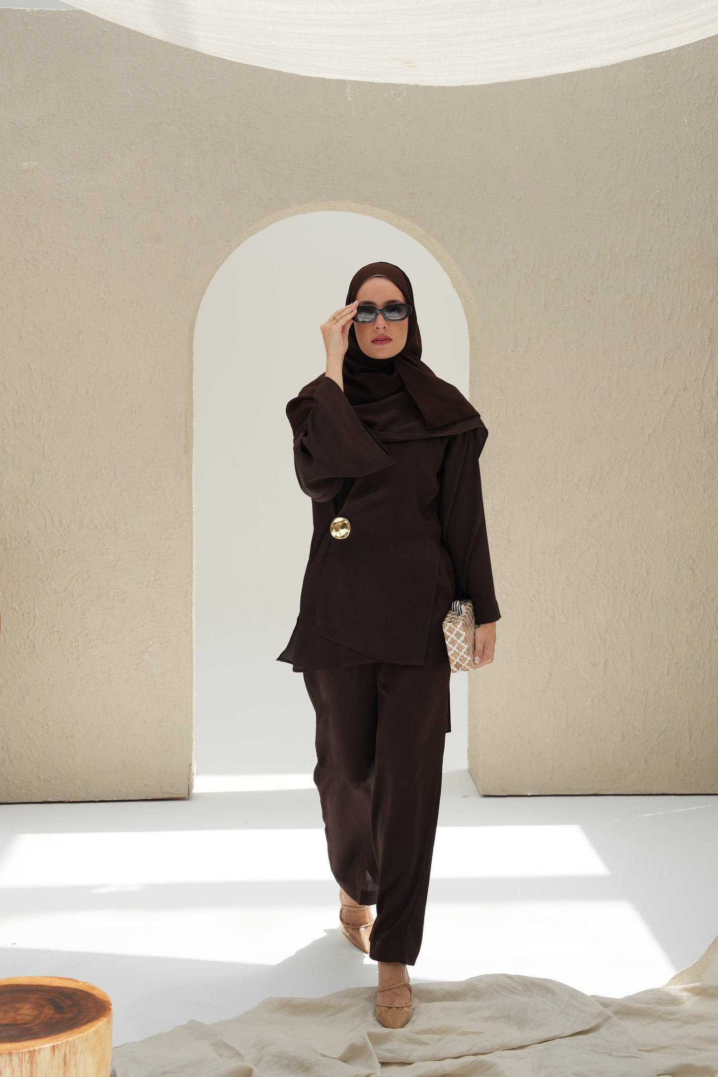Scarf-Drape Co-ords - Chocolate