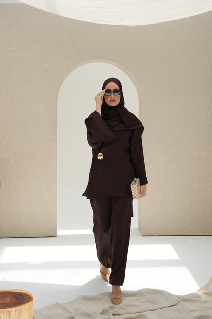 Scarf-Drape Co-ords - Chocolate