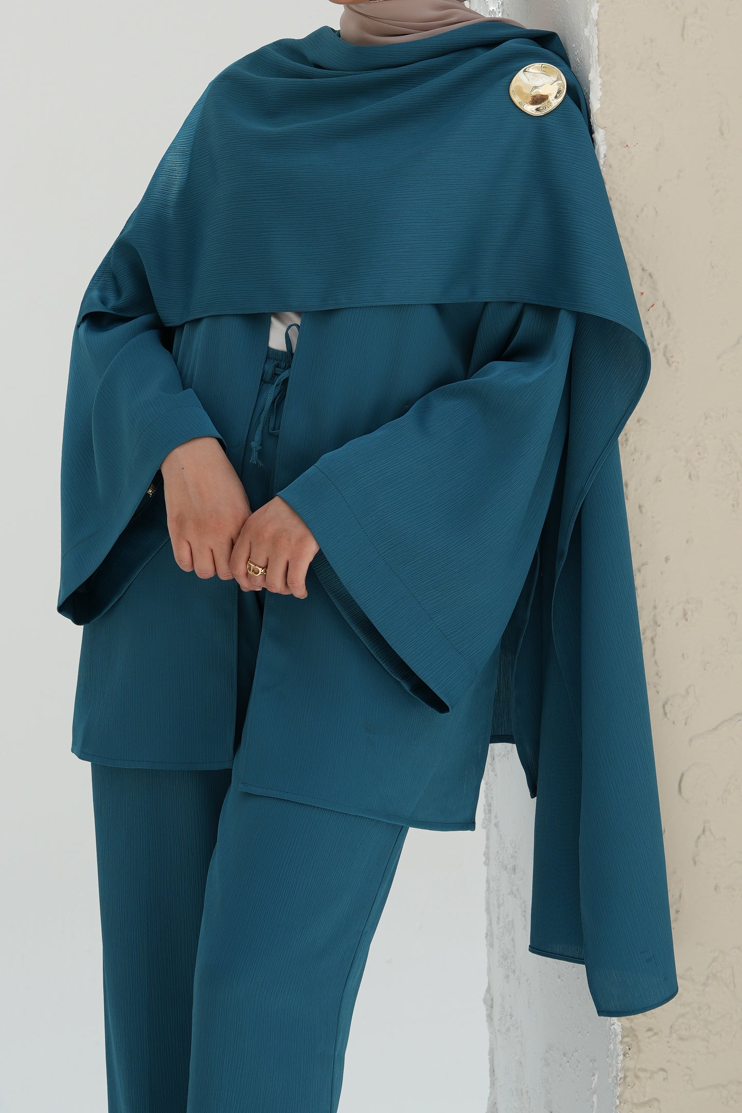 Scarf-Drape Co-ords - Blue