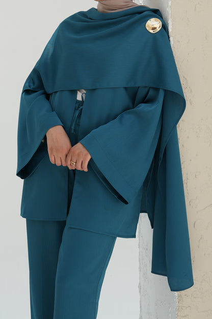 Scarf-Drape Co-ords - Blue