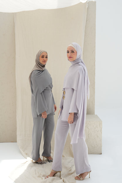Scarf-Drape Co-ords - Lilac