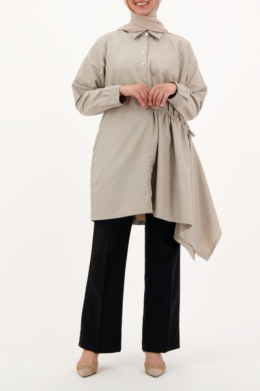 Ruched Drawstring Tunic